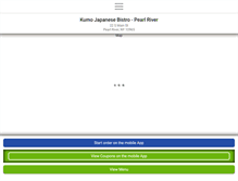 Tablet Screenshot of kumojapanesebistro.com